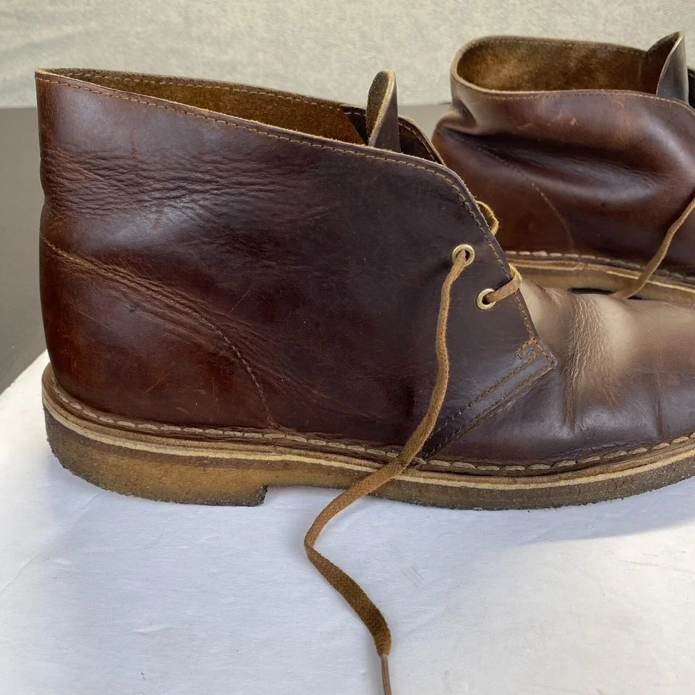 CLARKS Originals Desert Boot Brown‎ Leather Men's Size 10,Comfort,Ankle
